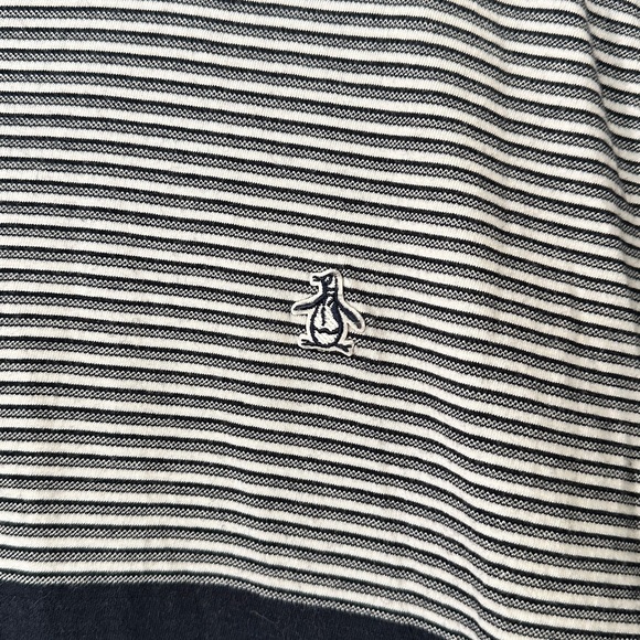 Original Penguin Navy and Gray Striped Tee - Picture 2 of 5